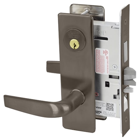 Corbin Russwin Apartment or Dormitory Mortise Lock, CS Lever, M Escutcheon, Oil Rubbed Bronze ML2067 CSM 613